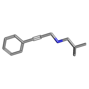 N-(2-甲基丙基)-3-苯基丙基-2-Yn-1-胺,CAS 347406-04-6,「源叶」N4717585-500mg C13H17N_3D图