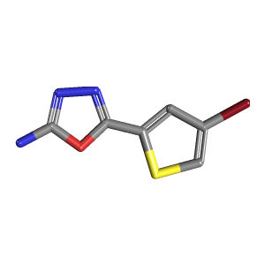 噻吩基_胺(C6H4BrN3OS),CAS 1248907-70-1,「Fluorochem」B49657859-2.5g C6H4BrN3OS_3D图