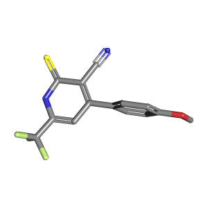 甲基吡啶-羧酸甲酯(C14H9F3N2OS),CAS 438221-56-8,「Fluorochem」M5016392-5g C14H9F3N2OS_3D图