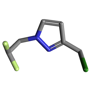 二氟乙基-吡唑(C6H7ClF2N2),CAS 1260658-85-2,「Fluorochem」C50896708-5g C6H7ClF2N2_3D图