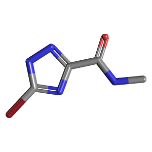三唑_甲酰胺(C4H5BrN4O),CAS 1232793-93-9,「源叶」B51049268-500mg C4H5BrN4O_3D图