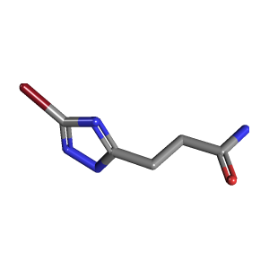 三唑_丙酰胺(C5H7BrN4O),CAS 1279219-37-2,「Fluorochem」B52897340-1g C5H7BrN4O_3D图