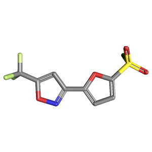 异恶唑基-呋喃磺酰氯(C8H3ClF3NO4S),CAS 1268334-87-7,「Fluorochem」T53212040-1g C8H3ClF3NO4S_3D图