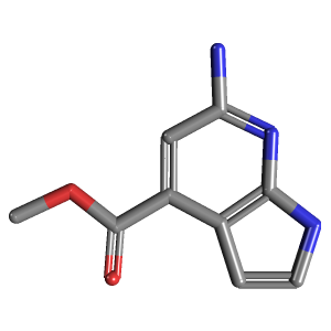 吡咯并-羧酸甲酯(C9H9N3O2),CAS 1190315-60-6,「Fluorochem」M53413019-250mg C9H9N3O2_3D图