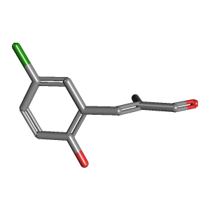 羟基苯基-甲基丙烯醛(C10H9ClO2),CAS 443872-86-4,「Fluorochem」E5426758-25g C10H9ClO2_3D图