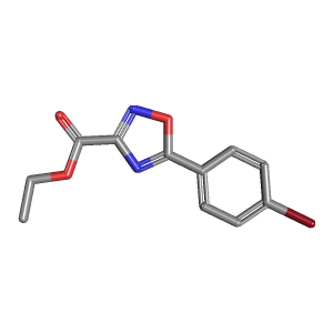 溴苯基-羧酸乙酯(C11H9BrN2O3),CAS 1053656-27-1,「Fluorochem」E56965559-1g C11H9BrN2O3_3D图
