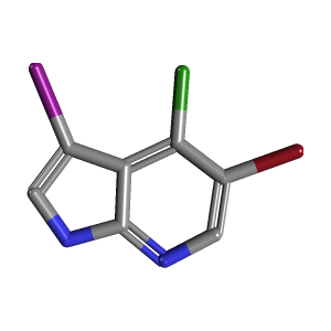 吡咯_吡啶(C7H3BrClIN2),CAS 1092579-75-3,「源叶」B56965727-250mg C7H3BrClIN2_3D图