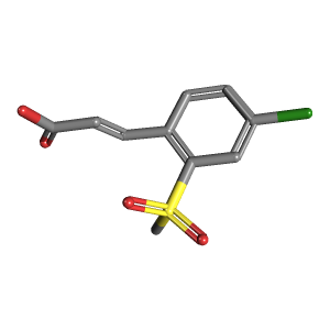 苯基_丙烯酸(C10H9ClO4S),CAS 849035-82-1,「Fluorochem」E5706573-5g C10H9ClO4S_3D图