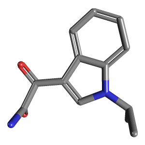 2-(1-异丙基-1H-吲哚-3-Yl)-2-氧乙酰胺,CAS 1381947-12-1,「源叶」I57364811-1g C13H14N2O2_3D图