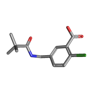 二甲基丙酰基氨基-苯甲酸(C13H16ClNO3),CAS 1294496-58-4,「Fluorochem」C58483208-250mg C13H16ClNO3_3D图