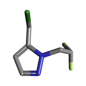 氯甲基_吡唑(C6H7ClF2N2),CAS 1296225-29-0,「Fluorochem」C60136442-1g C6H7ClF2N2_3D图