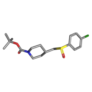 氯苯基-羧酸叔丁酯(C17H24ClNO3S),CAS 1353954-87-6,「Fluorochem」T60137742-500mg C17H24ClNO3S_3D图