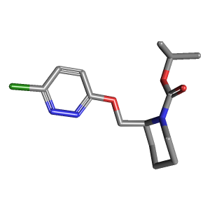 哌啶-羧酸叔丁酯(C15H22ClN3O3),CAS 1261230-72-1,「Fluorochem」C60137864-500mg C15H22ClN3O3_3D图