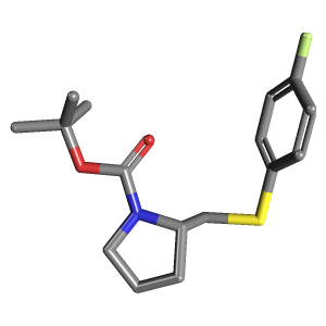 硫代-羧酸叔丁酯(C16H22FNO2S),CAS 1353945-63-7,「Fluorochem」T60137902-500mg C16H22FNO2S_3D图