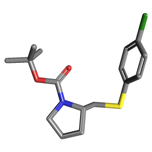 硫代-羧酸叔丁酯(C16H22ClNO2S),CAS 1353945-88-6,「Fluorochem」T60137906-500mg C16H22ClNO2S_3D图