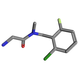 氨基_乙酰胺(C10H12ClFN2O),CAS 1179067-88-9,「Fluorochem」A60642507-500mg C10H12ClFN2O_3D图