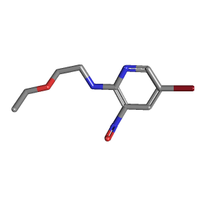 乙氧基乙基-吡啶胺(C9H12BrN3O3),CAS 1249309-23-6,「Fluorochem」B61229812-5g C9H12BrN3O3_3D图