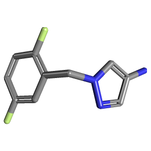吡唑_胺(C10H9F2N3),CAS 1240574-07-5,「Fluorochem」D61677261-2g C10H9F2N3_3D图