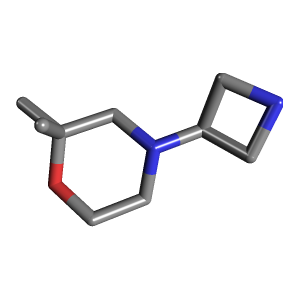 二甲基吗啉(C9H18N2O),CAS 1257293-63-2,「Fluorochem」A62784795-250mg C9H18N2O_3D图