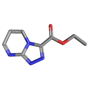 三唑并-羧酸乙酯(C8H8N4O2),CAS 1335055-70-3,「源叶」E63355847-250mg C8H8N4O2_3D图