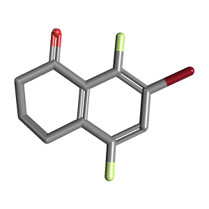二氢萘_酮(C10H7BrF2O),CAS 1341073-10-6,「毕得」B64213899-250mg C10H7BrF2O_3D图
