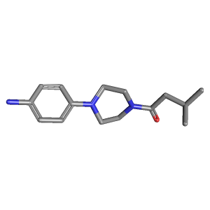 哌嗪_胺(C15H23N3O),CAS 887833-51-4,「Fluorochem」M6462766-1g C15H23N3O_3D图