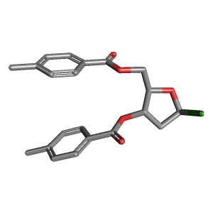 脱氧_呋喃核糖替比夫定杂质制备(C21H21ClO5),CAS 141846-57-3报价,「韶远」S66548352-25g C21H21ClO5_3D图