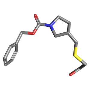 吡咯烷-羧酸苄基酯(C15H21NO3S),CAS 1353962-86-3,「Fluorochem」H66564524-500mg C15H21NO3S_3D图
