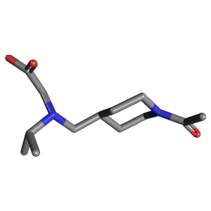 哌啶_乙酸(C13H24N2O3),CAS 1353947-77-9,「Fluorochem」A66565406-500mg C13H24N2O3_3D图