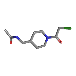 哌啶_乙酰胺(C10H17ClN2O2),CAS 1353976-45-0,「Fluorochem」N66567451-500mg C10H17ClN2O2_3D图