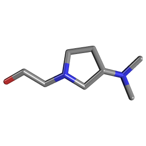 吡咯烷_乙醇(C8H18N2O),CAS 1354009-87-2,「Fluorochem」R66567799-500mg C8H18N2O_3D图