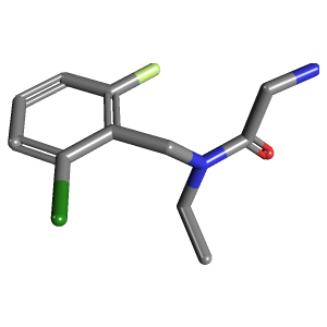 氨基_乙酰胺(C11H14ClFN2O),CAS 1353983-11-5,「Fluorochem」A66568190-500mg C11H14ClFN2O_3D图