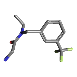 苄基_乙酰胺(C12H15F3N2O),CAS 1353983-38-6,「Fluorochem」A66568412-500mg C12H15F3N2O_3D图
