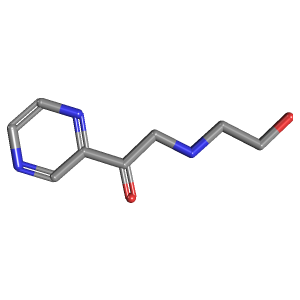 吡嗪_乙醇(C8H11N3O2),CAS 1353956-31-6,「Fluorochem」H66568772-500mg C8H11N3O2_3D图