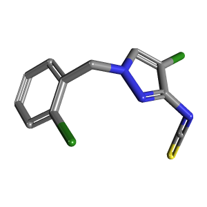 氯苄基_吡唑(C11H7Cl2N3S),CAS 1004194-61-9,「Fluorochem」C7017367-250mg C11H7Cl2N3S_3D图