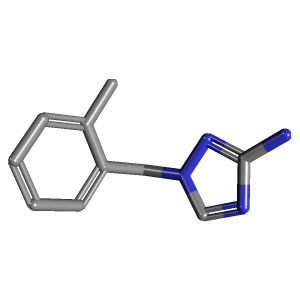 1-(2-甲基苄基)-1H-1,2,4-三唑-3-胺,CAS 832740-49-5,「源叶」M7019337-100mg C10H12N4_3D图