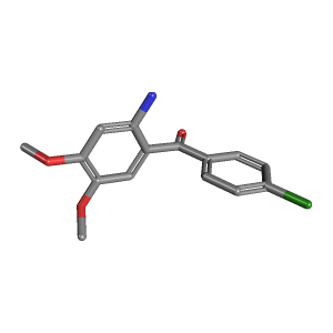 氨基_甲烷(C15H14ClNO3),CAS 886494-44-6,「Fluorochem」A7148516-2g C15H14ClNO3_3D图