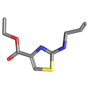 苯基氨基-羧酸乙酯(C9H12N2O2S),CAS 5924-08-3,「Fluorochem」E7171906-1g C9H12N2O2S_3D图