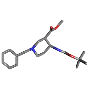 哌啶-羧酸甲酯(C19H28N2O4),CAS 270257-50-6,「Fluorochem」C71742012-250mg C19H28N2O4_3D图