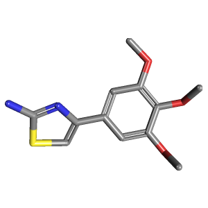 三甲氧基苯基-胺(C12H14N2O3S),CAS 139780-70-4,「Fluorochem」T727649-2g C12H14N2O3S_3D图