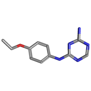 三嗪_二胺(C11H13N5O),CAS 91333-18-5,「Fluorochem」N799232-1g C11H13N5O_3D图