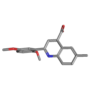 二甲氧基苯基-羧酸(C19H17NO4),CAS 438212-28-3,「Fluorochem」D841838-1g C19H17NO4_3D图