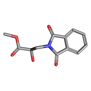 3-(1,3-二氧异吲哚-2-Yl)-2-羟基丙酸甲酯,CAS 153744-36-6,「源叶」M85361468-5g C12H11NO5_3D图