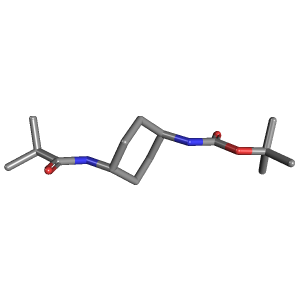 叔丁基(1R*_4R*)-4-异丁胺二环己基氨基甲酸酯制备,CAS 1286275-29-3报价,「Fluorochem」T86277409-1g C15H28N2O3_3D图
