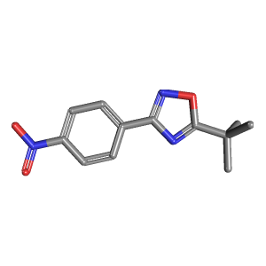 叔丁基_恶二唑(C12H13N3O3),CAS 1004398-32-6,「Fluorochem」T8895472-1g C12H13N3O3_3D图