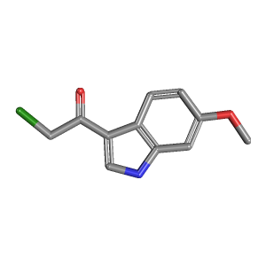 2-氯-1-(6-甲氧基-1H-吲哚-3-Yl)-乙酮,CAS 38693-09-3,「源叶」C907128-250mg C11H10ClNO2_3D图