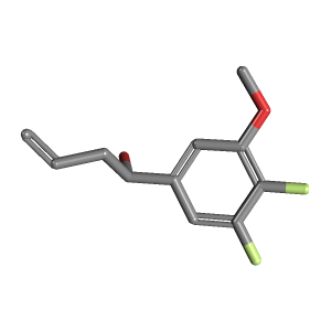 丁烯_醇(C11H12F2O2),CAS 1443329-54-1,「Fluorochem」D91656607-5g C11H12F2O2_3D图