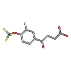 苯基-氧代丁酸(C11H8F4O4),CAS 1443309-39-4,「Fluorochem」F91658056-1g C11H8F4O4_3D图