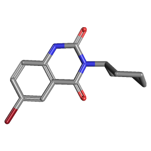 6-溴-3-环己基喹唑啉-2,4(1H_3H)-二酮制备,CAS 376625-66-0报价,「Fluorochem」B920266-1g C14H15BrN2O2_3D图