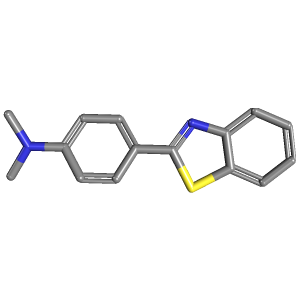 4-(1,3-苯并噻唑-2-Yl)-N_N-二甲基苯胺制备,CAS 10205-56-8报价,「Fluorochem」B95755-1g C15H14N2S_3D图